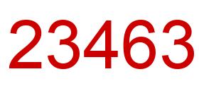 Number 23463 red image