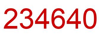 Number 234640 red image