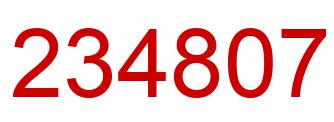 Número 234807 imagen rojo