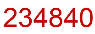 Number 234840 red image