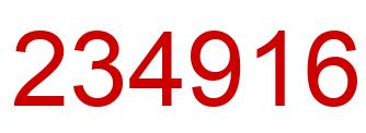 Number 234916 red image