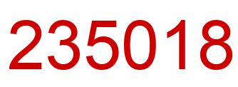 Number 235018 red image