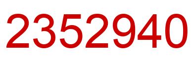 Number 2352940 red image