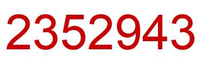 Number 2352943 red image