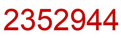Number 2352944 red image