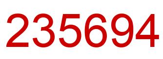 Number 235694 red image