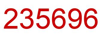 Number 235696 red image