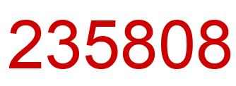 Número 235808 imagen rojo