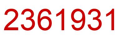 Number 2361931 red image