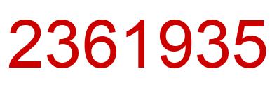 Number 2361935 red image