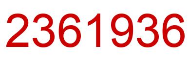 Number 2361936 red image