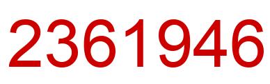 Number 2361946 red image