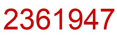 Number 2361947 red image