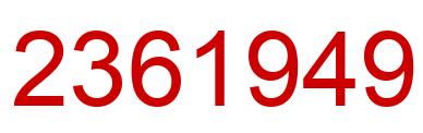 Number 2361949 red image