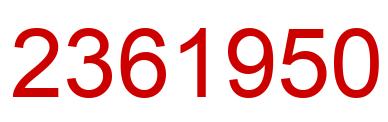 Number 2361950 red image