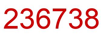 Number 236738 red image