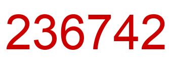 Number 236742 red image