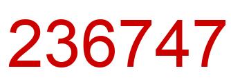 Number 236747 red image