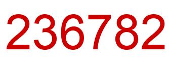 Number 236782 red image