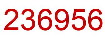 Number 236956 red image