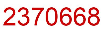 Number 2370668 red image
