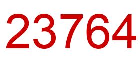 Número 23764 imagen rojo