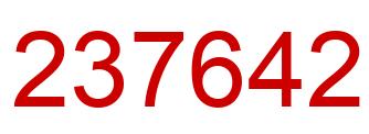 Number 237642 red image
