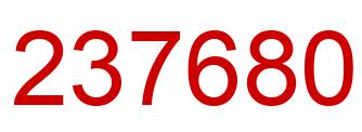 Number 237680 red image