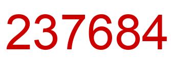 Number 237684 red image