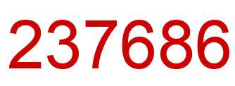 Number 237686 red image