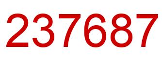 Number 237687 red image