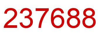 Number 237688 red image