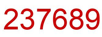 Number 237689 red image