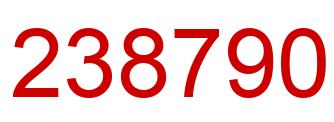 Number 238790 red image