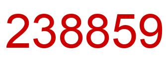Number 238859 red image
