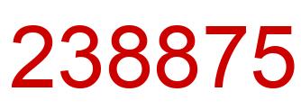 Number 238875 red image