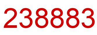 Number 238883 red image
