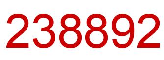 Number 238892 red image