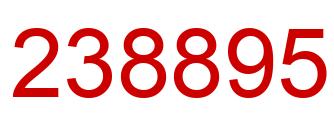 Number 238895 red image