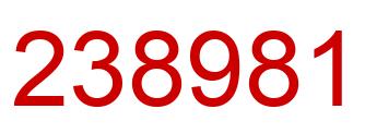 Número 238981 imagen rojo