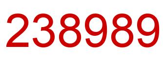 Number 238989 red image