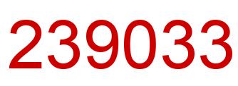 Number 239033 red image