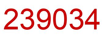 Number 239034 red image