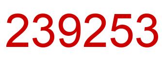 Number 239253 red image