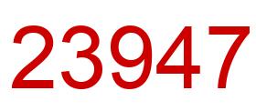 Number 23947 red image