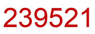 Number 239521 red image