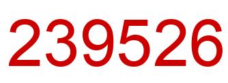 Number 239526 red image