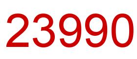 Number 23990 red image