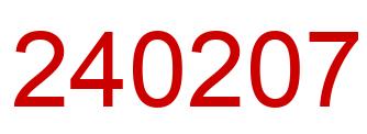 Number 240207 red image