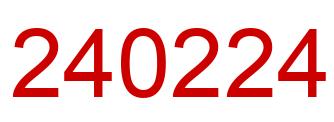 Number 240224 red image